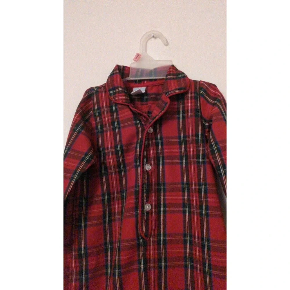 Edgehill Collection 24M Red Plaid Toddler Pajamas One Piece Christmas Holidays